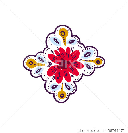 Folk pattern element. Eastern european print. Folk pattern element. Eastern european print. 38764471