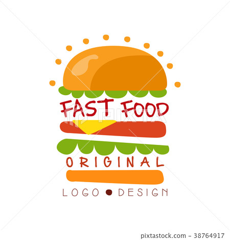 Fast food logo original design, badge with 38764917