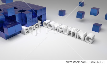 Blue metallic cubes on white with integrated words Blue metallic cubes on white with integrated words 38766439