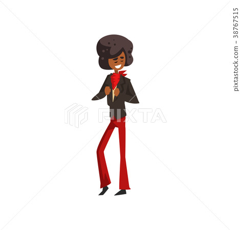 Dancing african american man character, guy in Dancing african american man character, guy in 38767515