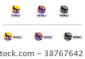 Wolves Logo Design Template 38767642