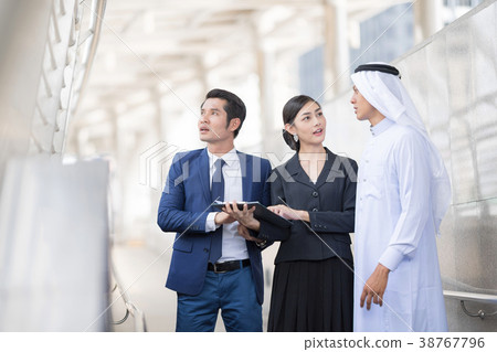 Businessmen were brainstorming about their jobs. 38767796