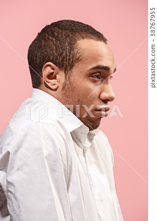 Afro man looking suprised and bewildered isolated Afro man looking suprised and bewildered isolated 38767955