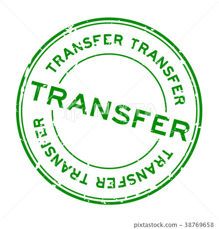 Grunge green transfer round rubber seal stamp Grunge green transfer round rubber seal stamp 38769658