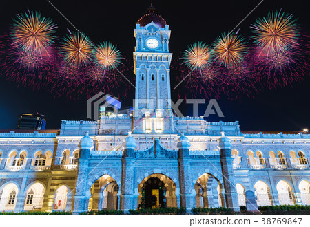 Firework over Merdeka Square in Kuala Lumpur 38769847