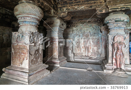 Interior of Indra Sabha temple at Ellora Caves 38769913