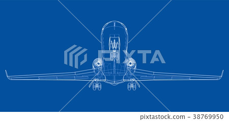 Airplane blueprint. Vector Airplane blueprint. Vector 38769950