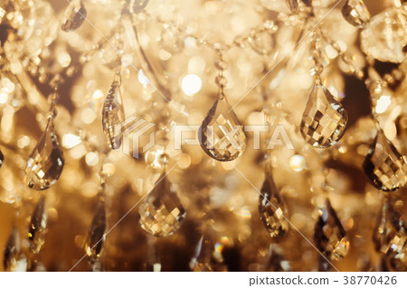Chrystal chandelier close-up. Glamour background Chrystal chandelier close-up. Glamour background 38770426