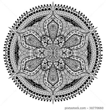 Mandala. Oriental decorative flower pattern Mandala. Oriental decorative flower pattern 38770660