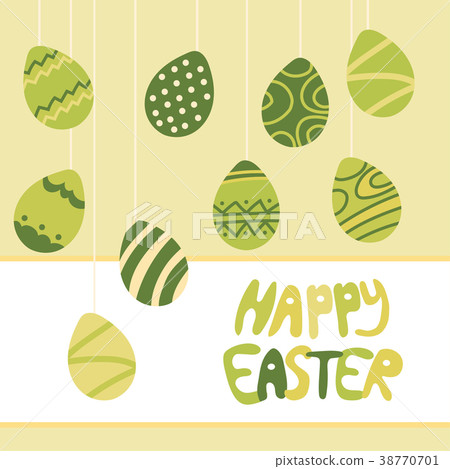 Easter egg icons collection in doodle style. Hand 38770701