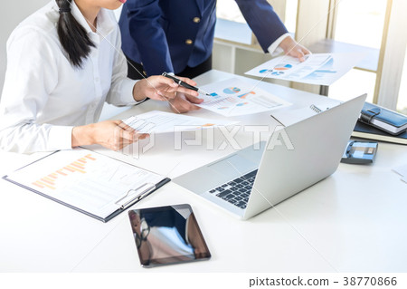 Partner meetings and briefing, Teamwork of business colleagues c 38770866