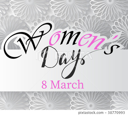 Magenta Paper Cut Flower. 8 March. Women s Day 38770993