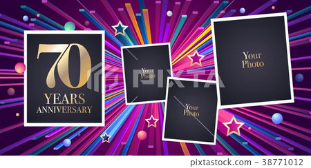 70 years anniversary vector icon, logo 38771012