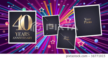 40 years anniversary vector icon, logo 38771015