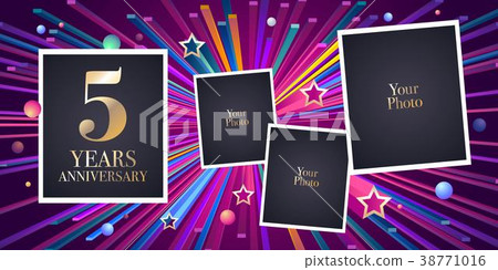 5 years anniversary vector icon, logo 38771016