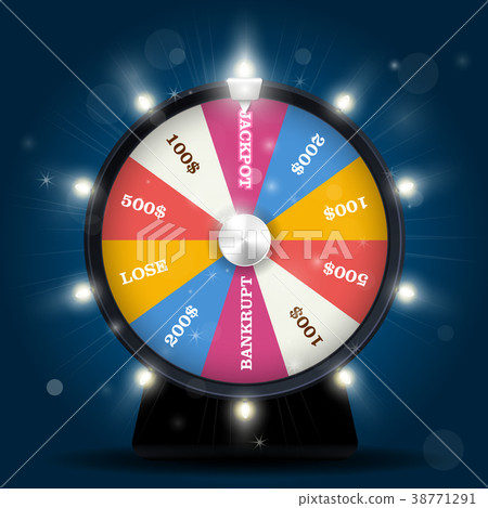 Jackpot on wheel of fortune - lottery win Jackpot on wheel of fortune - lottery win 38771291