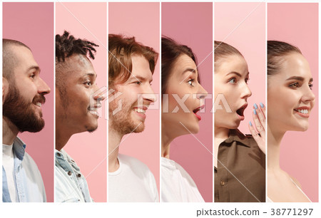 Profiles of multicultural people men and women on 38771297