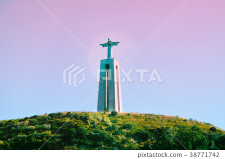 The Cristo Rei monument of Jesus Christ in Lisbon. The Cristo Rei monument of Jesus Christ in Lisbon. 38771742