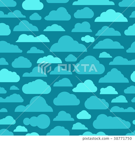 Different abstract cartoon clouds seamless pattern - Stock Illustration ...