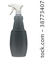 grey bottle with a white atomizer on an isolated 38773407