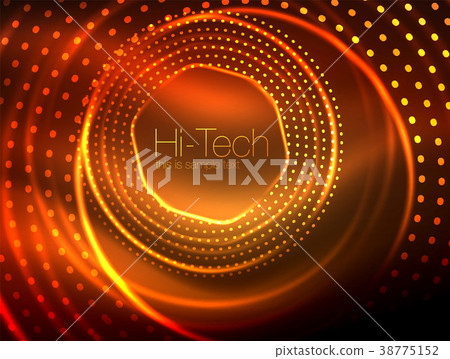 Magic neon circle shape abstract background, shiny Magic neon circle shape abstract background, shiny 38775152