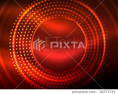 Magic neon circle shape abstract background, shiny Magic neon circle shape abstract background, shiny 38775154