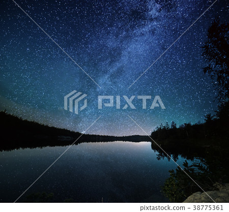 Lake at night 38775361