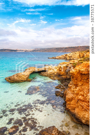 Rocky coast of the Comino island. 38775571