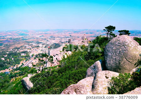 Medieval castle located in sintra, Portugal. Medieval castle located in sintra, Portugal. 38776009