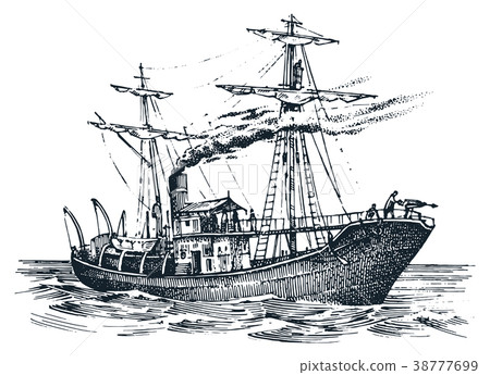 Motor ship in the sea, summer adventure, active Motor ship in the sea, summer adventure, active 38777699