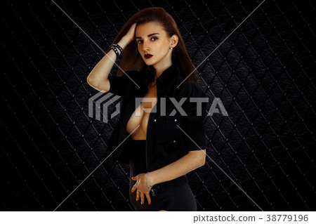 Beautiful young woman with big natural breasts in Beautiful young woman with big natural breasts in 38779196