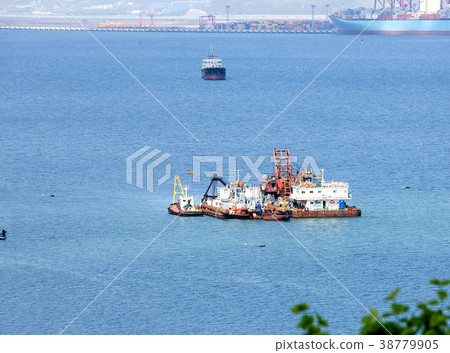 Cargo ship, Gwangyang Port, Gwangyang Bay, Gwangyang City, Jeonnam 38779905