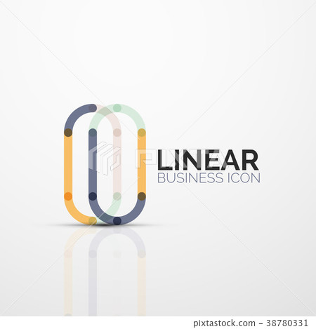 Abstract flower or star minimalistic linear icon 38780331