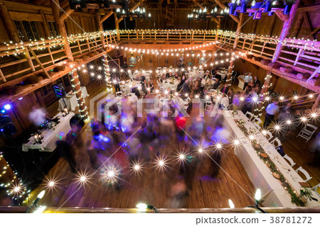 Wedding Reception Dancing Long Exposure Stock Photo 38781272