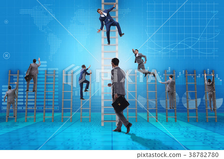 Competition concept with businessman beating Competition concept with businessman beating 38782780