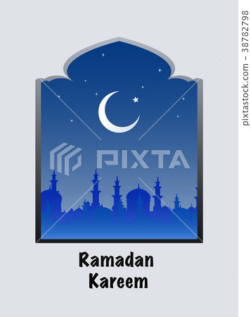 Ramadan Kareem design with beautiful mosque  38782798