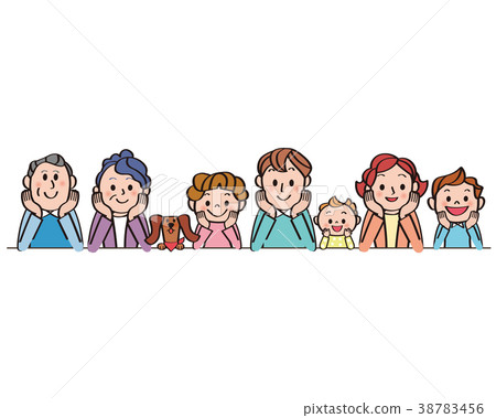 拿著藤莖的三世代家庭 拿著藤莖的三世代家庭 38783456