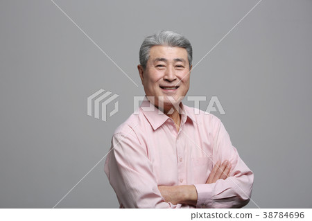 亞洲人的表情，資深，中年，老人，特寫鏡頭，笑，微笑，幸福，健康 38784696