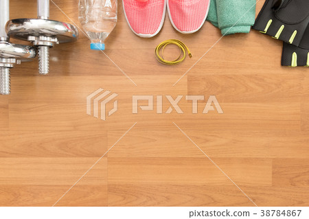 fitness equipment dumbbells healthy lifestyle  38784867