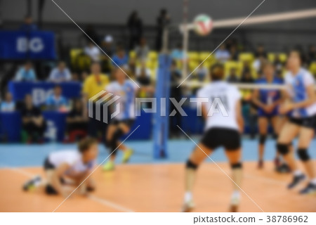 Blurred female volleyball player Blurred female volleyball player 38786962