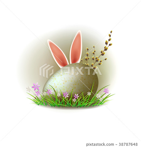 Element of design. Easter egg with a branch of Element of design. Easter egg with a branch of 38787648
