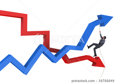 Business concept of both crisis and recovery Business concept of both crisis and recovery 38788849