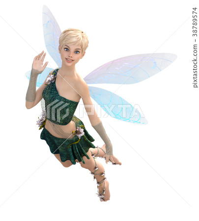 Cute angel fairy fairy perming3DCG illustration material 38789574
