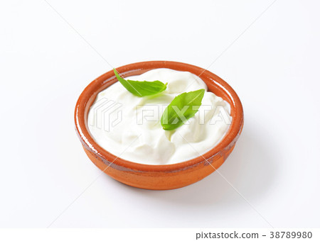bowl of white cream bowl of white cream 38789980