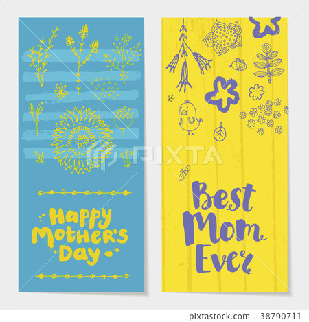 Vector set of holiday spring vertical cards Vector set of holiday spring vertical cards 38790711