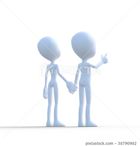 Couple holding hands handing perming3 DCG stock vector 38790982