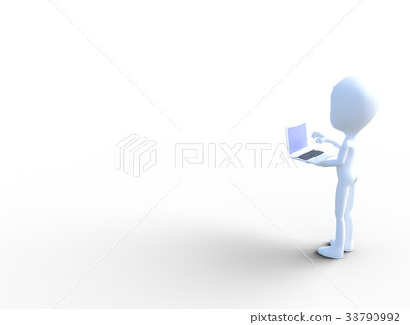 Operating a personal computer perming3 DCG Illustration material 38790992