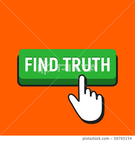 Hand Mouse Cursor Clicks the Find Truth Button. 38793154