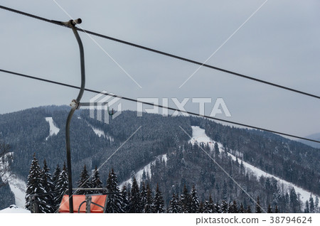 view of the snowy mountains and hoarfrost view of the snowy mountains and hoarfrost 38794624