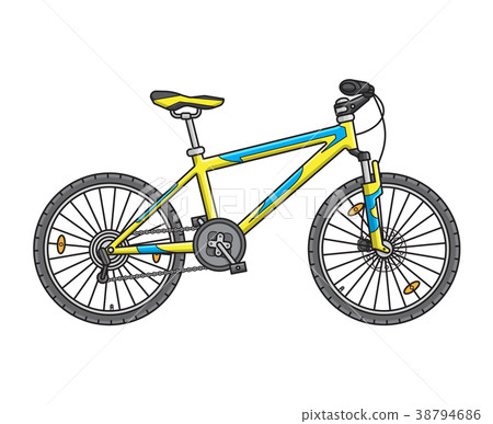 Classic mountain bike. Vector illustration 38794686